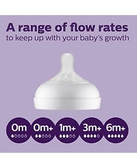 Philips Avent Glass Natural Baby Bottle With Natural Response Nipple, 8oz, 4pk