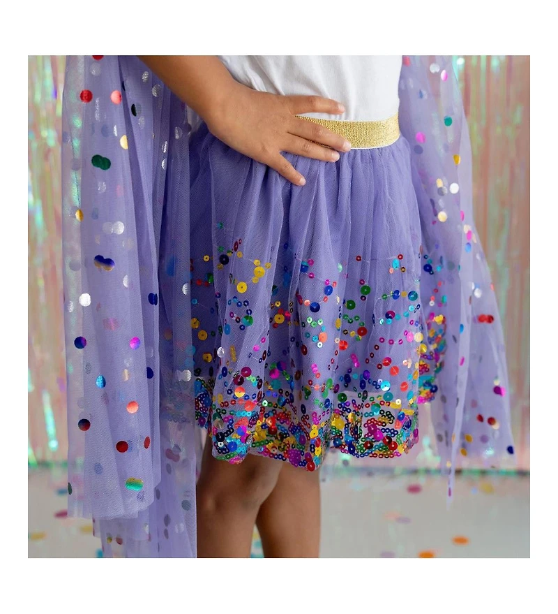 Sweet Wink Little and Big Girls Lavender Confetti Tutu Skirt