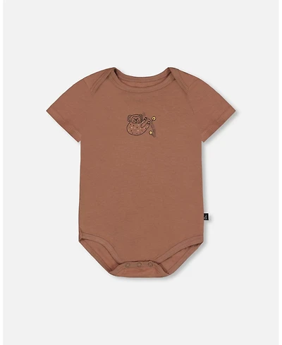 Deux par Deux Baby Boys Organic Cotton Onesie Brown