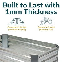 Galvanized Rectangle Raised Garden Bed