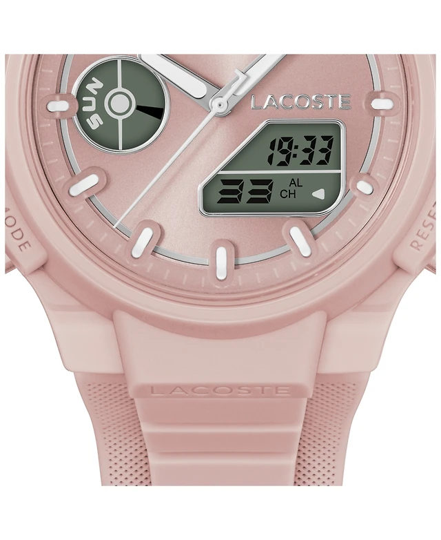 Lacoste Women\'s 12.12 Chinese New Year Red Silicone Strap Watch 36mm Tan Logo Lacoste Plastic Band Stainless Steel Case Wristwatches for  main image 4