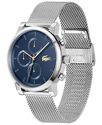 Lacoste Men's Replay Silver Tone Stainless Steel Mesh Bracelet Watch