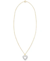 Forever Grown Diamonds Lab-Grown Diamond Heart Pendant 18" Necklace (2 ct. t.w.) Sterling Silver or 14k Gold-Plated