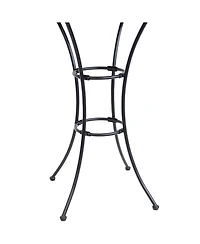 Elegant Round Wrought Iron Bar Table -30" Diameter x 39.5" H - Black