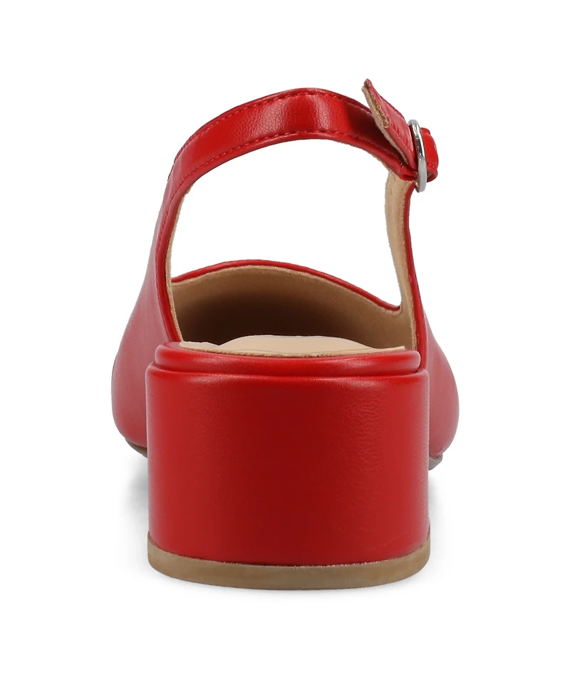Journee Collection Women's Sammie Block Heel Slingback Pumps
