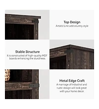 gaomon Farmhouse Book Shelf with Storage