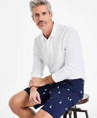 Club Room Men's Regular-Fit Sailboat Embroidered 9" Shorts