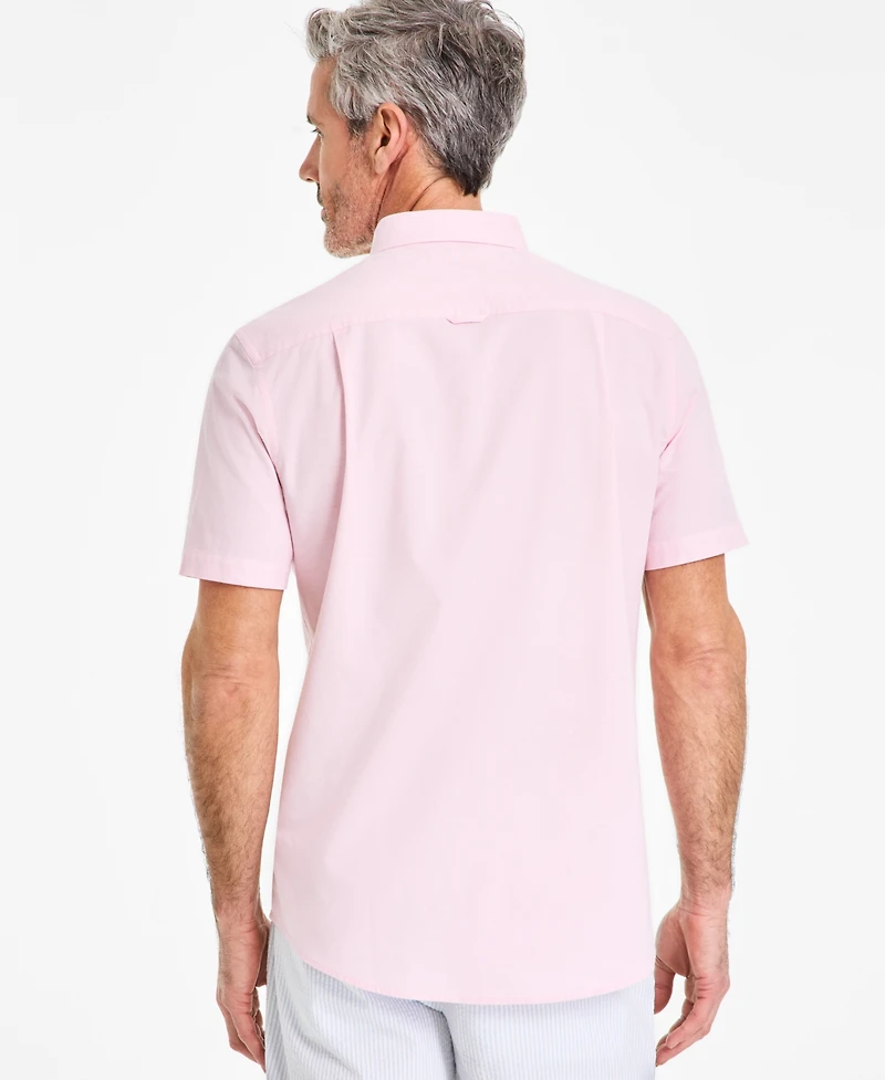 Club Room Men's Short Sleeve Button-Down Oxford Shirt, Created for Macy's