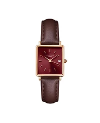 Rosefield Boxy Xs Women's Brown Leather Watch 24mm
