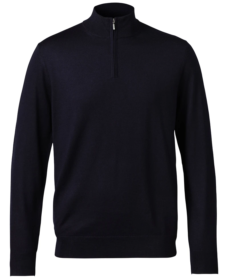 Charles Tyrwhitt Men's Long Sleeve Quarter-Zip Merino Wool Sweater