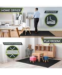 ProsourceFit Exercise Puzzle Mat 1/2-in, Blue, 48 Sq Ft - 12 Tiles