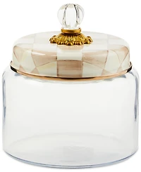 Mackenzie-Childs Mocha Check Medium Kitchen Canister