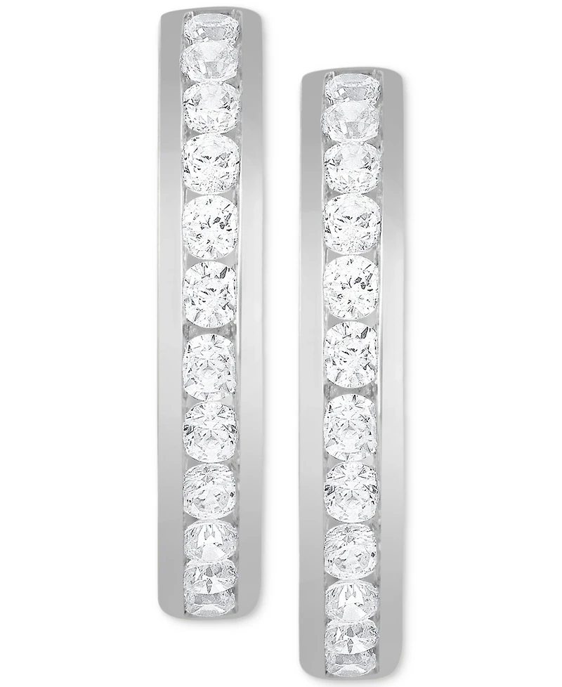 Diamond Hoop Earrings (1 ct. t.w.) in 14k White Gold