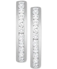Diamond Hoop Earrings (1 ct. t.w.) in 14k White Gold