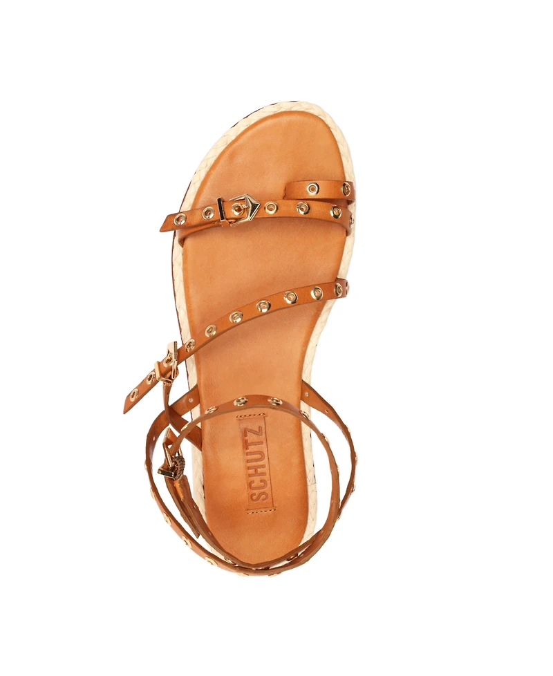 Schutz Women's Annete Round Toe Flat Sandals