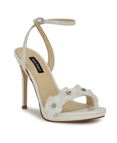 Nine West Women's Lovely Flowers Stiletto Sandals
