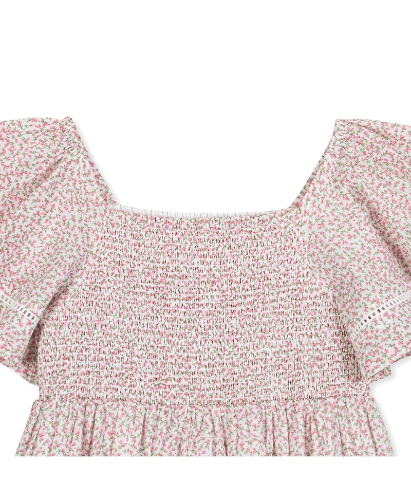 Hope & Henry Baby Girls Organic Smocked Bell Sleeve Dress