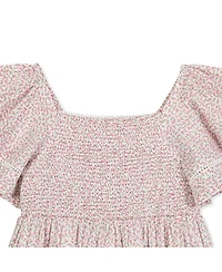 Hope & Henry Baby Girls Organic Smocked Bell Sleeve Dress