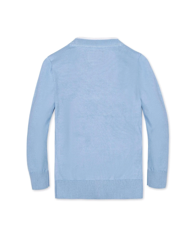 Hope & Henry Baby Boys Long Sleeve Tipped Cardigan Sweater