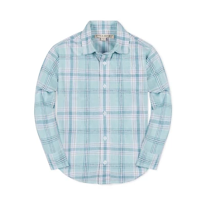 Hope & Henry Baby Boys Linen Long Sleeve Button Down Shirt