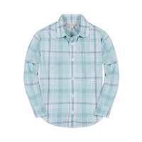 Hope & Henry Baby Boys Linen Long Sleeve Button Down Shirt