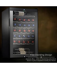 NutriChef 34-Bottle Wine Cooler with Digital Touch Control
