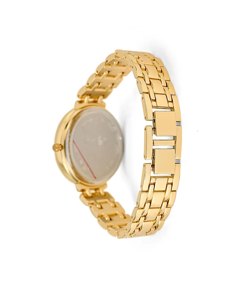 Jessica Carlyle Women's Gold Tone Metal Alloy Analog Watch, 35mm