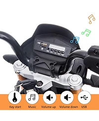 Tobbi Battery Powered Ride On Aprilia Motorcycle for Ages 3 Years and Up, Red