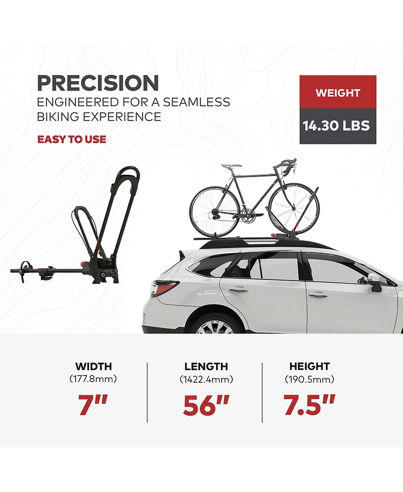 Yakima FrontLoader 1 Bike Car Rooftop Mount, Fits StreamLine Crossbar Black