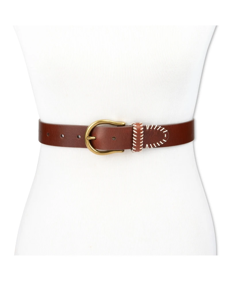 Levi's Women's Western Genuine Leather Contrast Stitch Belt