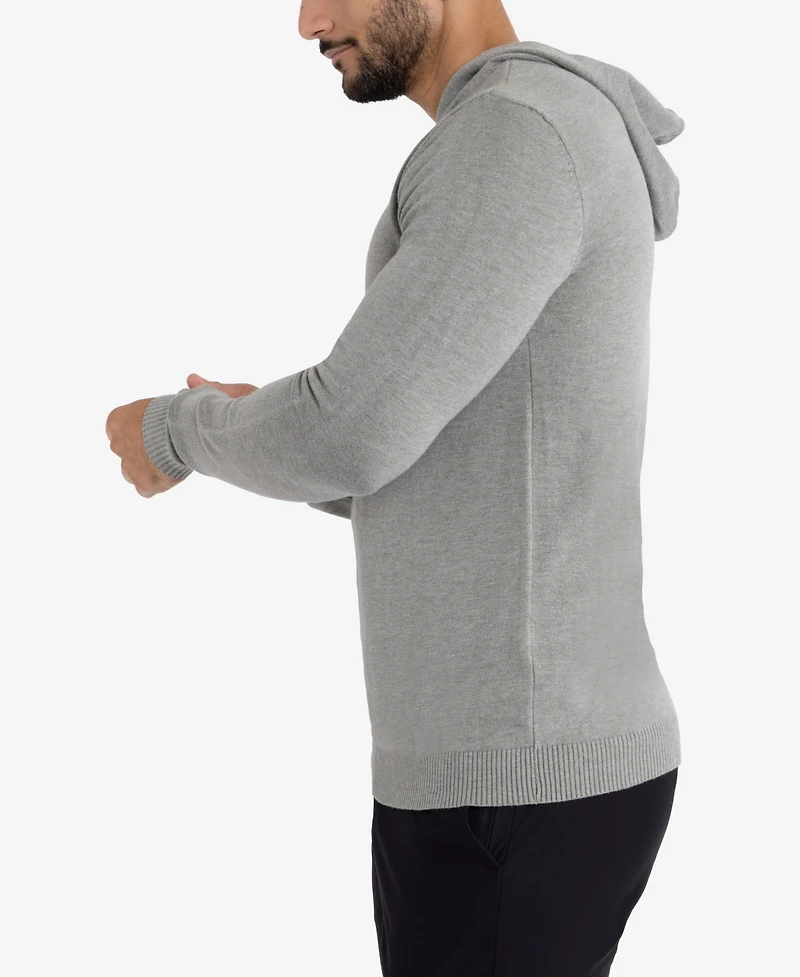 X-Ray Men's Basic Hooded Midweight Sweater