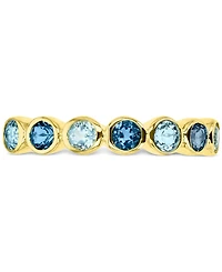 Lab-Created Blue Sapphire Stack Ring (1-1/2 ct. t.w.) 14k Gold-Plated Sterling Silver