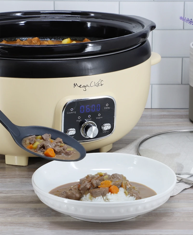 MegaChef 6.5 Quart Oval Electric Slow Cooker