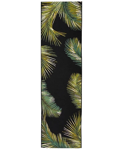 Liora Manne' Marina Palm Border 1'11"x7'6" Runner Area Rug