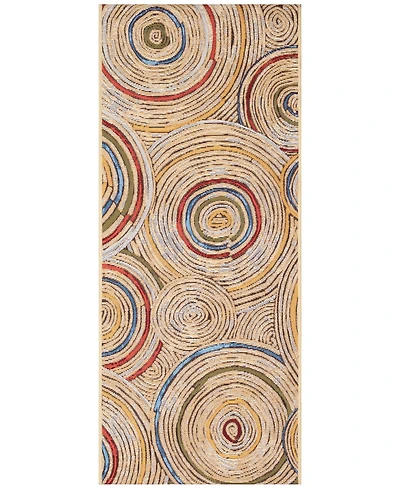 Liora Manne' Esencia Basket Circles 1'11"x4'11" Runner Area Rug