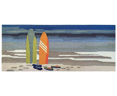 Liora Manne' Frontporch Surf Break 2'x5' Runner Area Rug