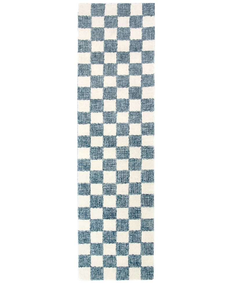 Liora Manne' Savannah Checkerboard 2'x7'6" Runner Area Rug