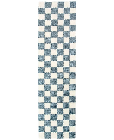 Liora Manne' Savannah Checkerboard 2'x7'6" Runner Area Rug