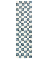 Liora Manne' Savannah Checkerboard 2'x7'6" Runner Area Rug