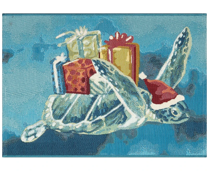 Liora Manne' Esencia Santa Seaturtles 2'x2'10" Area Rug