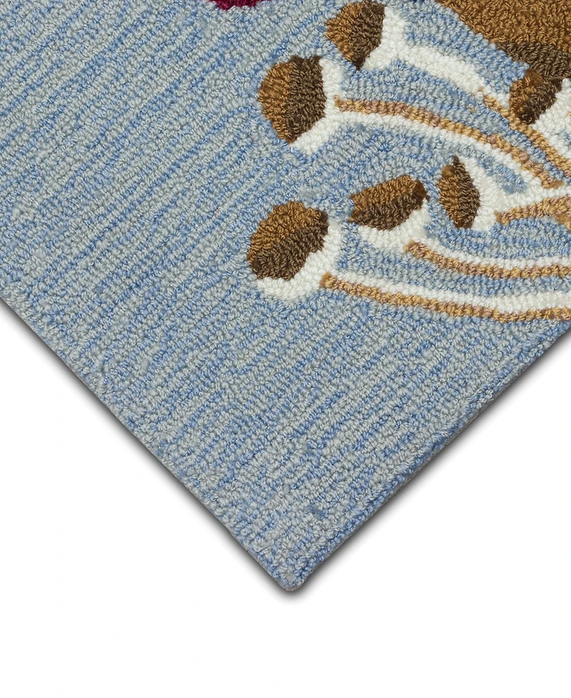 Liora Manne' Frontporch Welcome Gnome 2'x5' Runner Area Rug