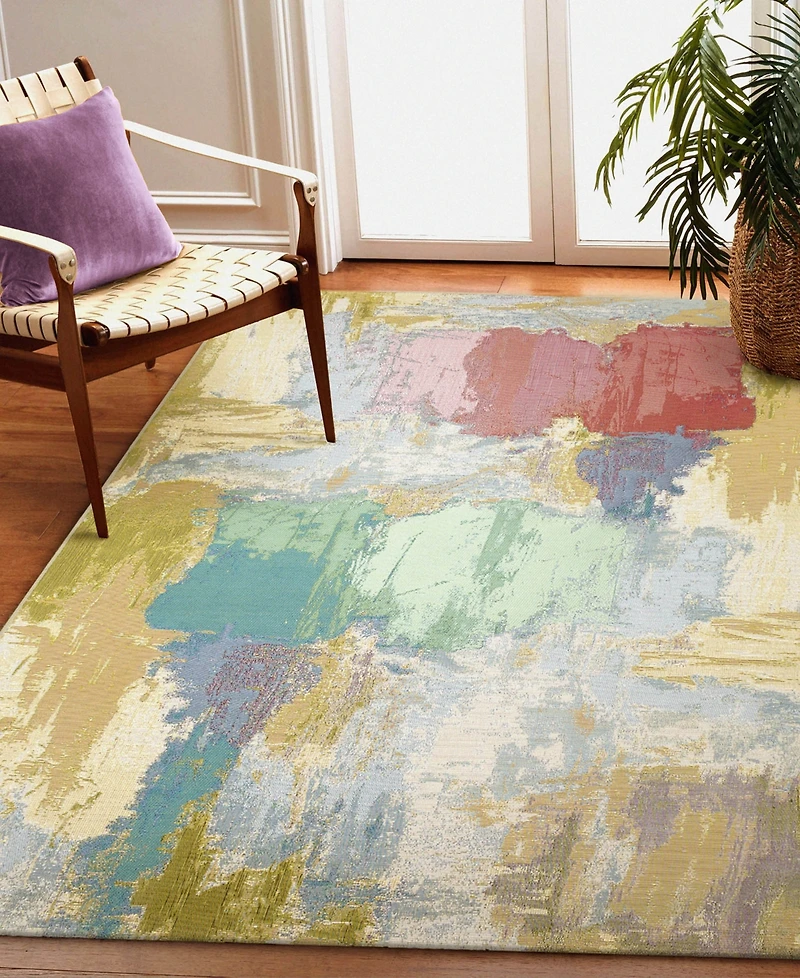 Liora Manne' Marina Watercolor 6'6"x9'4" Area Rug