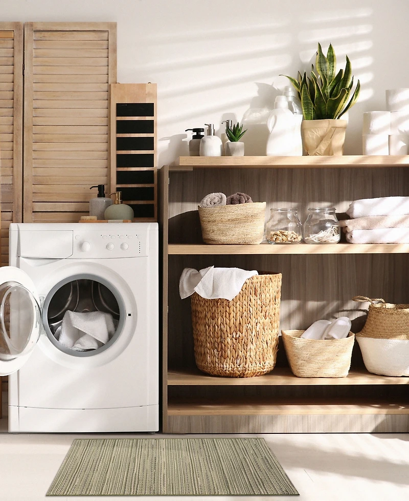 Liora Manne' Miranda Tweed Stripe 1'7"x2'5" Area Rug