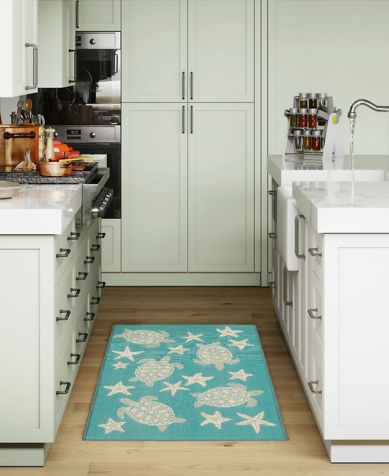 Liora Manne' Esencia Turtle and Stars 2'5"x3'11" Area Rug