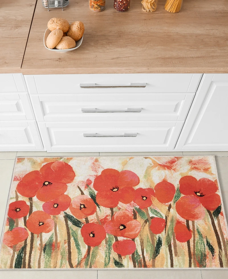 Liora Manne' Impressions Poppies 1'11"x2'11" Area Rug