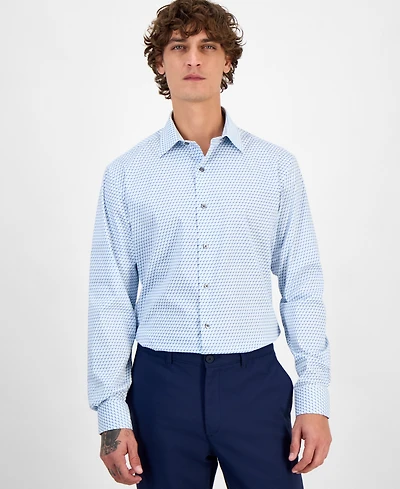 Alfani Men's Geo-Print Dress Shirt, Exclusively at Macy's