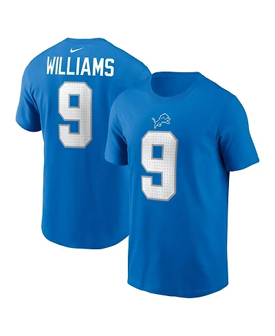 Nike Men's Jameson Williams Blue Detroit Lions Name Number T-Shirt
