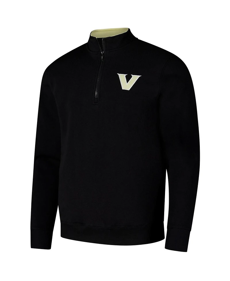 Colosseum Men's Black Vanderbilt Commodores Tortugas Quarter-Zip Sweatshirt