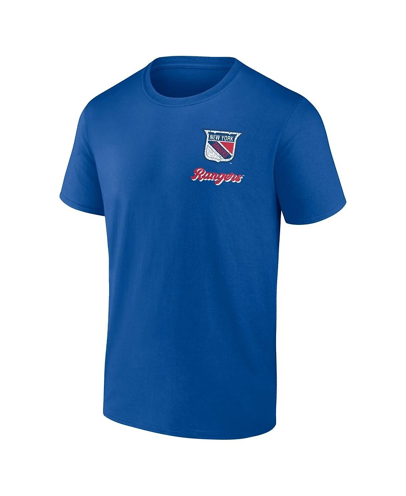 Logo Athletic Men's Blue New York Rangers Never Over T-Shirt
