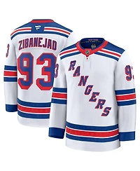 Fanatics Men's Mika Zibanejad White New York Rangers Away Premium Jersey